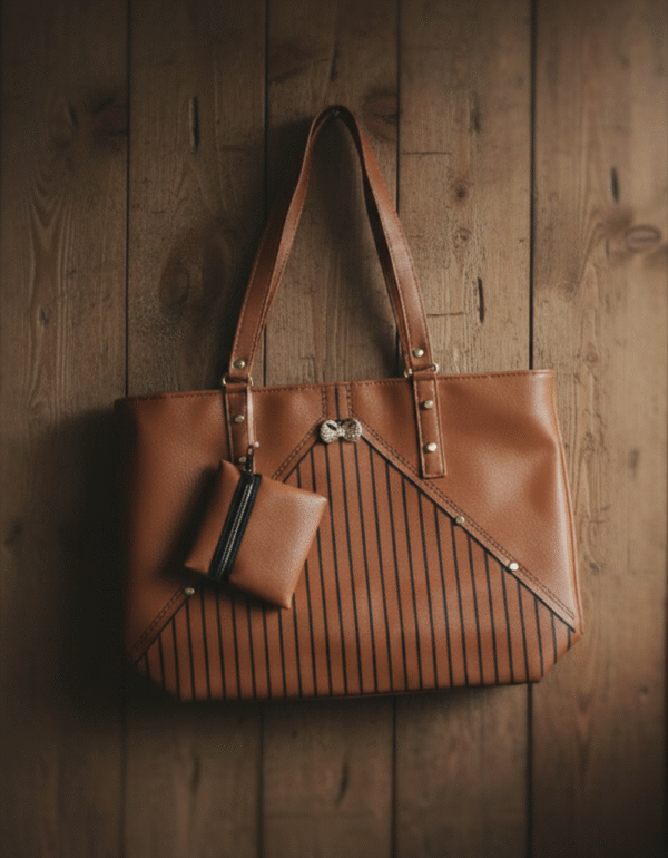 ladies handbag brown color