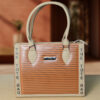 elegant light brown tote bag