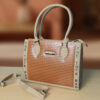 elegant light brown tote bag