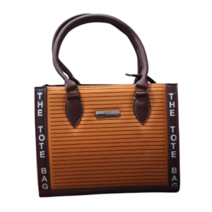 elegant light brown tote bag with dual handles