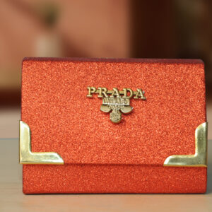 glittery red ladies clutch bag